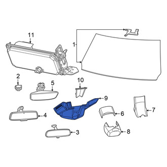Ram OE - Front Interior Rear View Mirror Cover