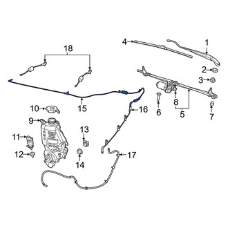 Ram OE - Front Windshield Washer Hose