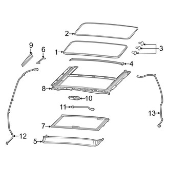 Ram OE - Cab - Sunroof (Big Horn / HFE / Laramie / Lone Star / Rebel / Tradesman Quad Cab)