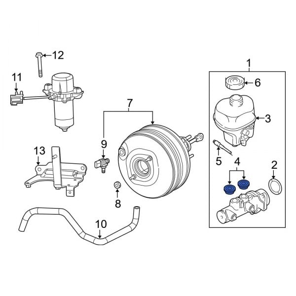 Brake Master Cylinder Reservoir Grommet