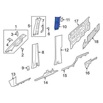 Ram OE - Left Upper Body C-Pillar Trim Panel