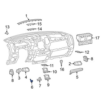 Ram OE - Left Outer Instrument Panel Molding