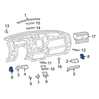 Ram OE - Front Right Dashboard Air Vent