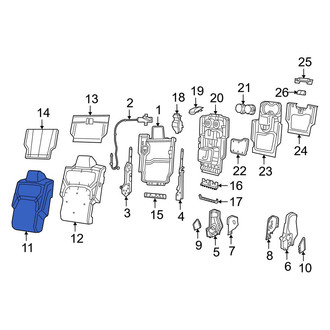 Ram OE - Front Center Seat Back Cushion Cover