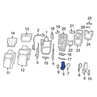 Ram OE - Front Center Right Seat Trim Panel