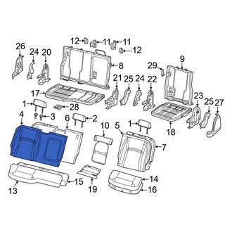 Ram OE - Rear Right Seat Back Cushion Cover