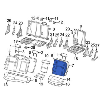 Ram OE - Rear Left Seat Back Cushion Cover