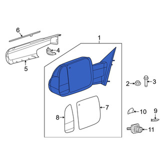 Ram OE - Front Left Door Mirror