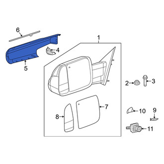 Ram OE - Front Left Door Mirror Cover