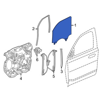 Ram OE - Front Left Door Glass