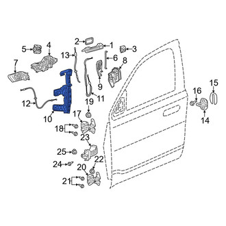 Ram OE - Front Right Door Latch Bracket