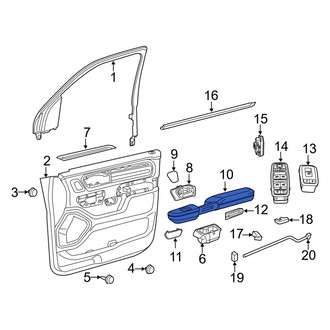 Ram OE - Rear Left Door Armrest