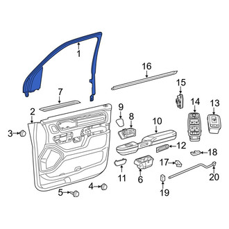 Ram OE - Front Left Door Window Molding