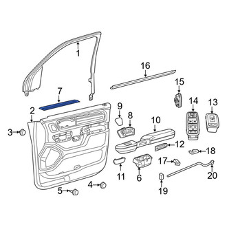 Ram OE - Front Left Door Trim Molding