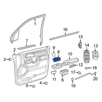 Ram OE - Front Left Inner Interior Door Handle