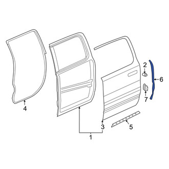 Ram OE - Rear Left Upper Door Shell Seal