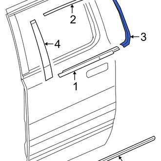 Ram OE - Front Left Upper Door Reveal Molding