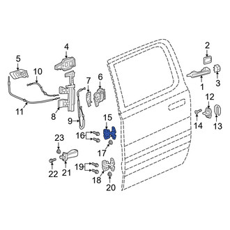 Ram OE - Rear Left Upper Door Hinge