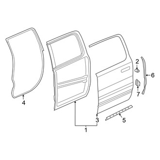Ram OE - Rear Door - Door & Components (Big Horn / Laramie / Laramie Longhorn / Limited / Lone Star / Rebel / Special Service / Tradesman Crew Cab)