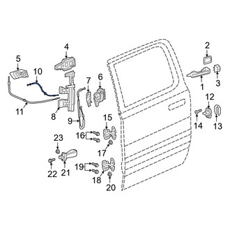 Ram OE - Rear Inner Door Latch Cable