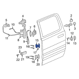 Ram OE - Rear Left Upper Door Hinge