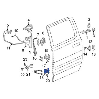 Ram OE - Rear Left Lower Door Hinge