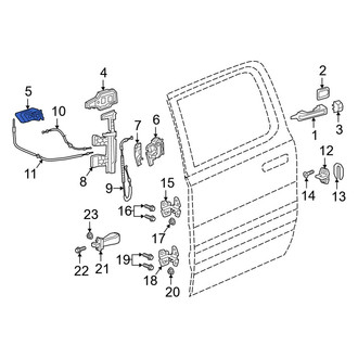 Ram OE - Front Left Inner Interior Door Handle