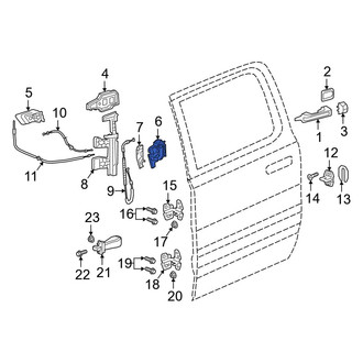 Ram OE - Rear Right Door Latch Assembly