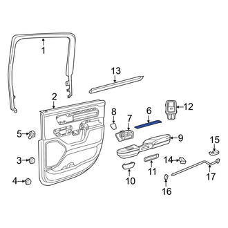 Ram OE - Rear Left Door Trim Molding