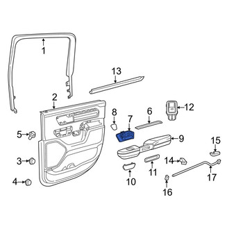 Ram OE - Front Left Inner Interior Door Handle