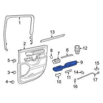 Ram OE - Rear Left Door Armrest