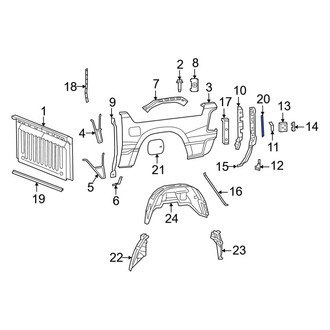 Ram OE - Rear Truck Bed Panel Seal