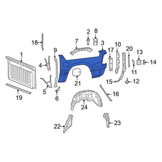Ram OE - Rear Left Outer Truck Bed Panel