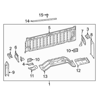 Ram OE - Pick Up Box - Front & Side Panels (5.7' Bed, Inner Panel & Components, With Rambox)