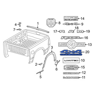 Ram OE - Rear Truck Bed Decal