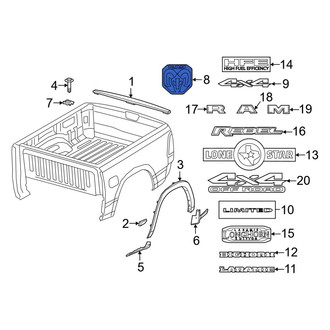 Ram OE - Rear Tailgate Emblem