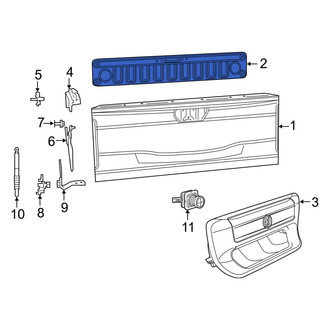 Ram OE - Rear Tailgate Gap Cover