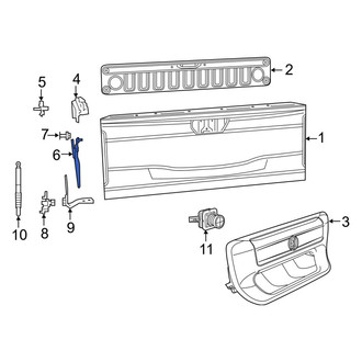 Ram OE - Tailgate Support Cable