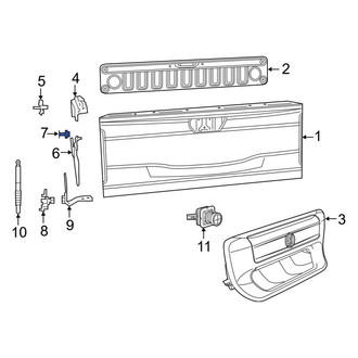 Ram OE - Tailgate Support Cable Bolt