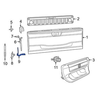 Ram OE - Rear Left Tailgate Hinge Bracket