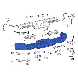 Ram OE - Rear Bumper Face Bar