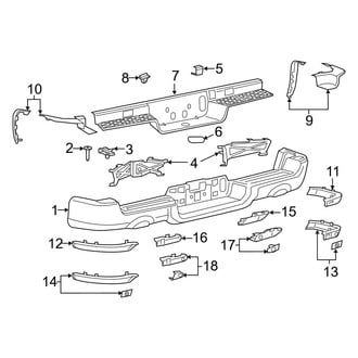 Ram OE - Rear Bumper - Bumper & Components