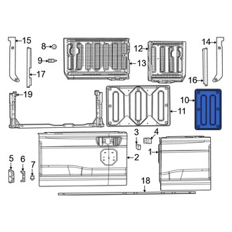 Ram OE - Rear Right Tailgate Gap Cover