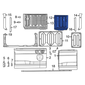 Ram OE - Rear Right Inner Tailgate Trim Cover