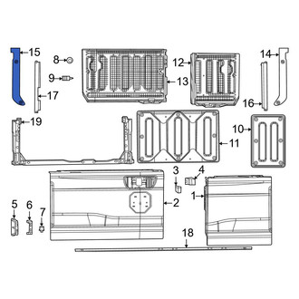 Ram OE - Rear Left Outer Tailgate Trim Cover