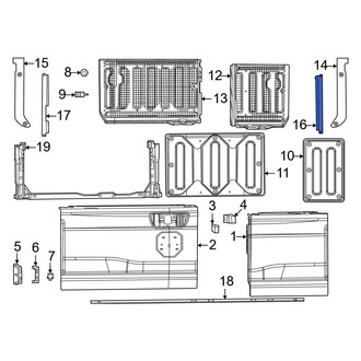 Ram OE - Rear Right Outer Tailgate Trim Cover