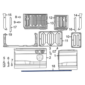 Ram OE - Rear Lower Tailgate Trim Cover