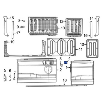 Ram OE - Rear Tailgate Stop Bumper