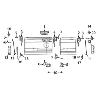 Ram OE - Rear Lower Tailgate Striker Plate