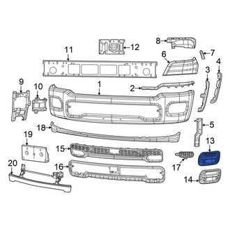 Ram OE - Front Fog Light Trim